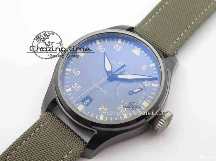 MIROTIME 0126 Big Pilot Real PR 48mm IW501902 Real Ceramic ZF 1:1 Best Edition On Green Nylon Strap A51111 V Durable 7249